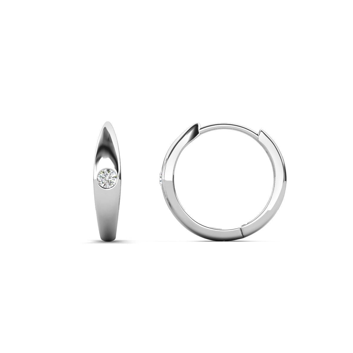 Anissa Lab Grown Diamond Dome Women Huggie Earrings 