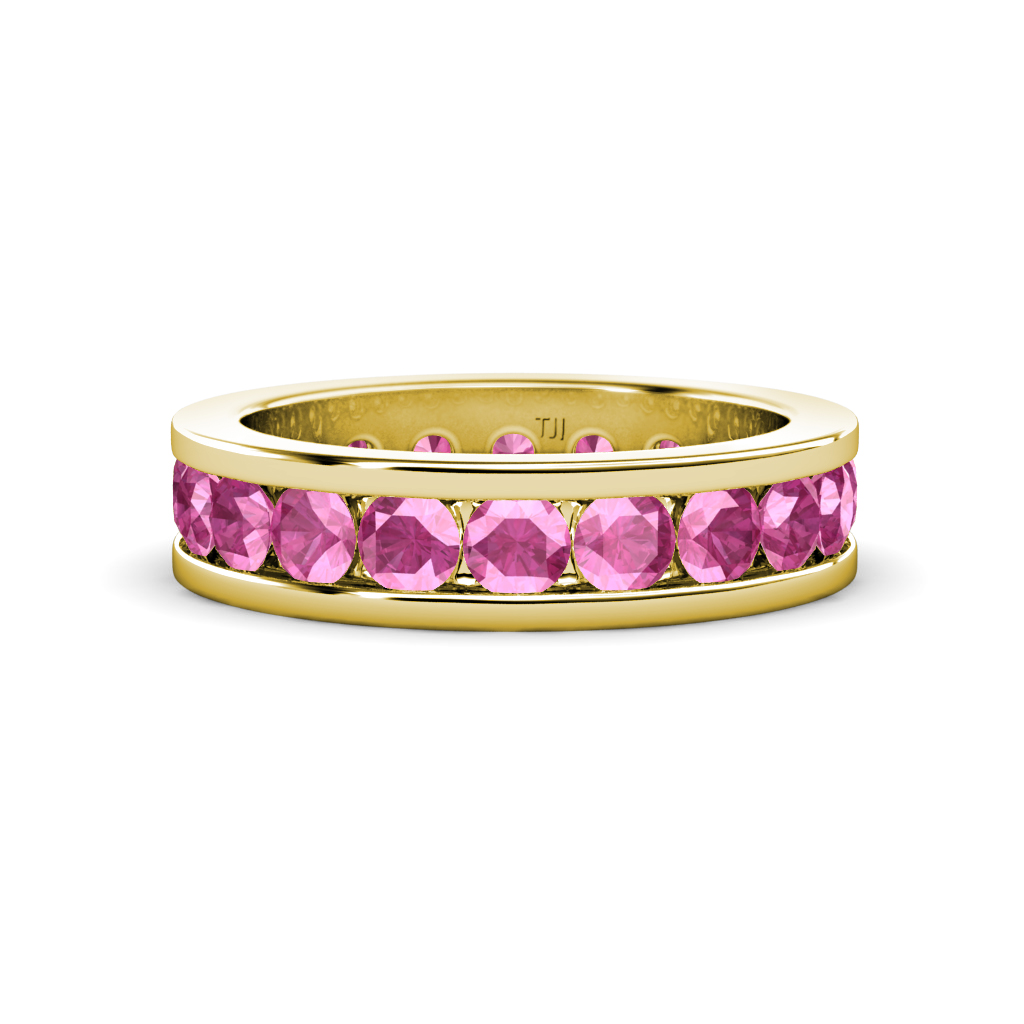 pink sapphire eternity band