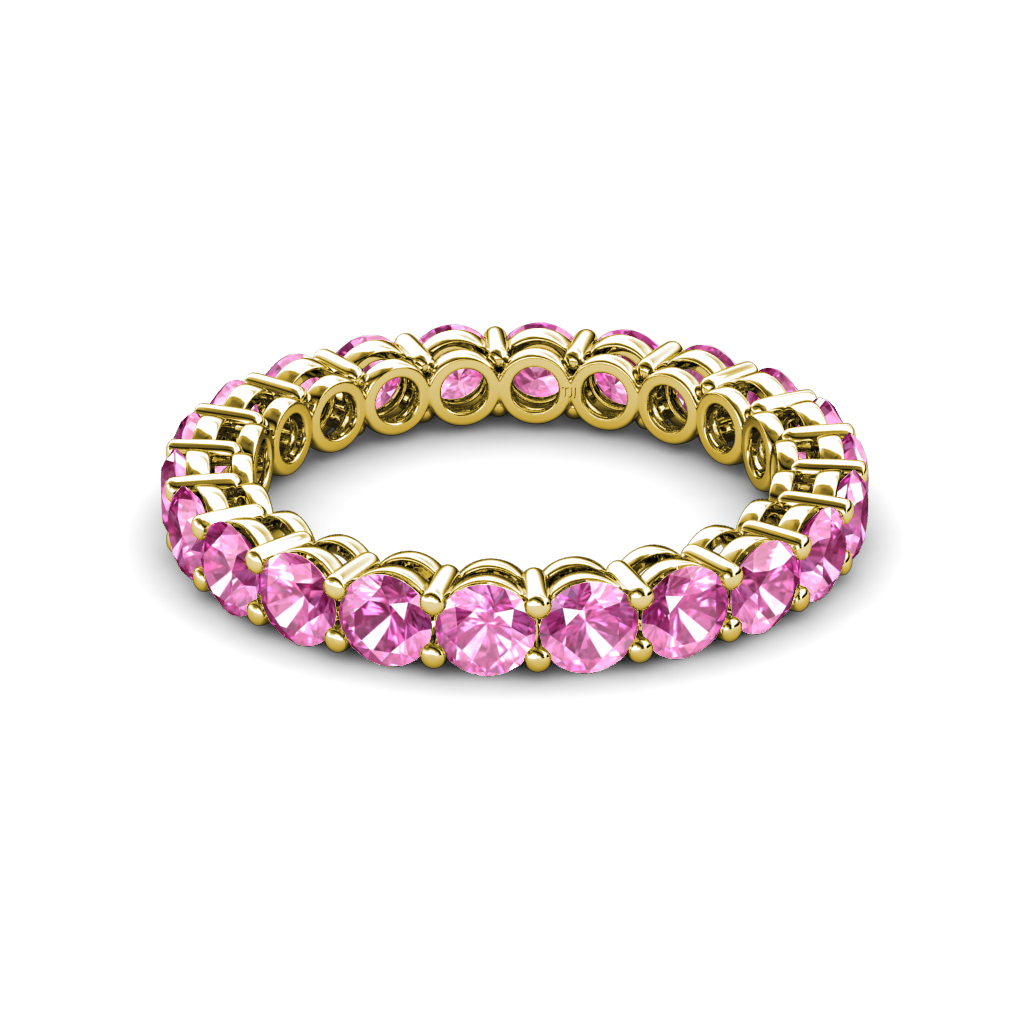 pink sapphire eternity bands
